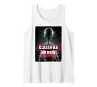 Classified Aliens Exist Glitch Graphic, diseño Retro de Ciencia ficción Camiseta sin Mangas
