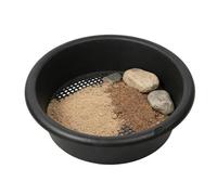 Classifier-Gold-Prospecting-Pan - Tamiz de pellets, colador manual, rejilla de apertura calibrada + borde enrollado reforzado, masa volumétrica de 1,2 kg, instrumento de geología para patio de