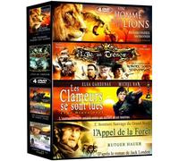 Classiques de la littérature - Coffret 4 films : Un homme parmi les lions + L'île au trésor + Les clameurs se sont tues + L'appel de la forêt [Francia] [DVD]