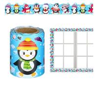 Classroom Bulletin Board Border - Vibrant Decorative Trim for Learning Spaces Offices | Scalloped Edge Strip with Easy Cut Material Enhances Notice Boards Displays and Creative Wall Projects 2.76 in