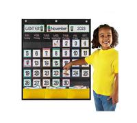 Classroom Monthly Calendar Pocket Chart for Kids Learning for Home,Homeschool Supplies and Classroom Must Haves