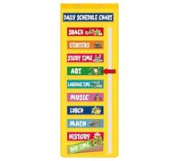 Classroom Schedule, Daily Calendar with Activity Cards, Polyester Management Organization Visual Teaching Tool for Preschool, Kindergarten, Homeschool, Daycare, 129.5x45.7x1cm