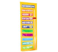 Classroom Schedule Pocket Chart, Visual Kids Daily Calendar Organizer, Polyester Learning Education Tool for Teachers Homeschool Daycare, Hanging Chart for Routine Planning, 129.5x45.7x1cm