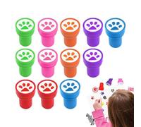 Classroom Stamps - PP 3,5 cm, Self-Inking Stamp Set, Colorful Fun Designs | Easy Paper Marking, Paw Print Stamps, Stationery Seal Kit For Awards, Invitations, Competitions, Flyers