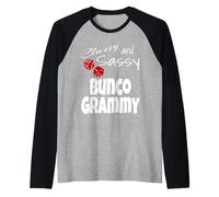 Classy and Sassy Bunco Grammy Grandma Dice Game Ganador Camiseta Manga Raglan