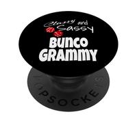 Classy and Sassy Bunco Grammy Grandma Dice Game Ganador PopSockets PopGrip Adhesivo