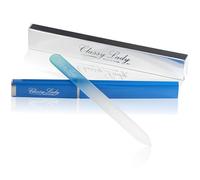 CLASSY LADY BEAUTY BY DESIGNClassyLady - Lima de uñas de cristal profesional - Lima de uñas de cristal de doble cara en lugar de tablas de esmerilado y buffers, individual con estuches, , , Azul y azul oscuro con funda., 1 uds. por paquete, 1.00[set de ]