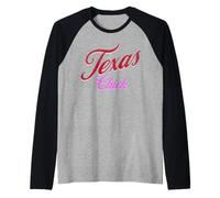 Classy Texas Chick, Cursive Test Design Women's Camiseta Manga Raglan