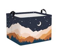Clastyle Cestos Almacenaje Infantil Bohemio Cesta Ropa Sucia Plegable para Habitación Infantil Dormitorio Cajas de Almacenaje Juguetes para Mujer Chica, Luna, 40x30x30 cm