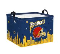 Clastyle Cestos Almacenaje Infantil Bola Vintage Cesta Ropa Sucia Plegable para Habitación Bebé Dormitorio Cajas de Almacenaje Juguetes para Chico,Rugby,40 * 30 * 30 cm