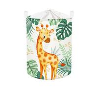 Clastyle Cestos Almacenaje Infantil Bosque Animal Cesta Ropa Sucia Plegable para Habitación Bebé Dormitorio Cajas de Almacenaje Juguetes para Chico Chica, Jirafa, 40x50 cm