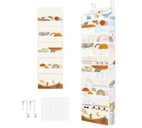 Clastyle Organizador Colgante Puerta Mujer Niña Bohemia Bolsa Almacenamiento Colgante para Pañales Ropa Juguetes Almacenaje Colgante para Dormitorio Baño Camping, Desierto, 5 Bolsillos