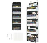 Clastyle Organizador Colgante Puerta Niño Hombre Juego Almacenamiento Colgante para Pañales Ropa Juguetes Almacenaje Colgante para Dormitorio Baño Camping, Fluorescencia, 5 Bolsillos