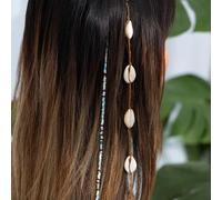 Clataly Pasador de pelo estilo océano playa con pepino de mar y estrellas de mar, estilo bohemio, coloridas cuentas de arroz, adornos para el pelo para mujeres (color mixto C, talla única)