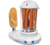 Clatronic 2en1 Hot Dog Maker & Egg Cooker |Hotdog Maker Set para 1-14 salchichas | Egg Cooker para hasta 6 huevos |con espita calentada de acero inoxidable | incl. vaso medidor con recogedor de huevos