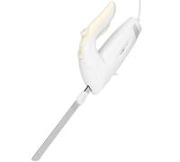 Clatronic EM 3062 - Cuchillo eléctrico dentado de acero inoxidable, 150 W, color blanco