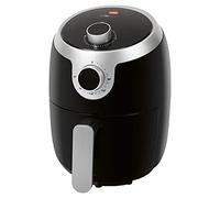 Clatronic FR 3769 H freidora de aire caliente | freidora sin aceite ni grasa gracias al aire caliente | capacidad de 1,8 litros | 1000 vatios | para patatas fritas, alitas de pollo... | negro/plata