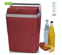 Clatronic kb 3713 nevera portátil eléctrica, 25 l, conexión 12v/220v, enfría y calienta, ideal camping, clase f, 600 , rojo