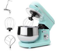 Clatronic KM 3711 - Batidora amasadora repostería capacidad de 5 litros, velocidad regulable electrónica, 1100 W serie Rock & Retro estilo vintage, verde menta pastel