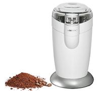 Clatronic KSW 3306 Molinillo eléctrico, Especias, Semillas o Granos, Capacidad 40gr 20 Tazas de café, Cuchillas Acero Inoxidable, tamaño Compacto, 120 W, Blanco/Plata
