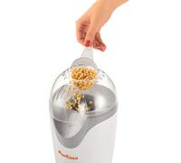 Clatronic PM 3635 palomitero eléctrico, palomitero para el hogar, preparación rápida incl. bandeja porcionadora, sin grasa ni aceite, 1200 vatios, blanco