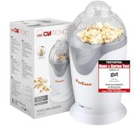 Clatronic PM 3635 palomitero eléctrico, palomitero para el hogar, preparación rápida in andeja porcionadora, sin grasa ni aceite, 1200 vatios, blanco