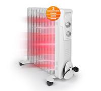 Radiador - CLATRONIC 263908, 2300 W, 3 niveles de calor, 11 elementos, Blanco