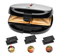 Clatronic ST 3670 Sandwichera 3 en 1 800W Bandejas Intercambiables