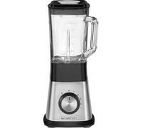 Clatronic UM 3644 de acero inoxidable batidora con función de hielo y compartimento de 4 cuchillos de acero inoxidable, 1,5 litros recipiente de cristal, 650 W