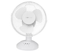 Clatronic VL 3601 - Ventilador portátil de sobremesa oscilante, 2 velocidades, 23 cm, 30 W, color blanco