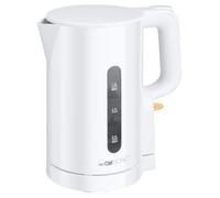 Hervidor de agua Clatronic 1 l | 900 W | Sin BPA | Manejo con una sola mano | Indicador de nivel de agua | Hervidor | Protección contra sobrecalentamiento | WK 3834 blanco