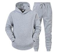 Clau - Sudadera para hombre, talla pequeña, unisex, para entusiastas del aire libre, conjunto deportivo de 2 piezas, conjunto deportivo deportivo para correr, trajes casuales para hombre, 11-gris, L