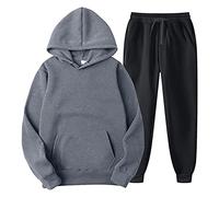 Clau - Sudadera para hombre, talla pequeña, unisex, para entusiastas del aire libre, conjunto deportivo de 2 piezas, conjunto deportivo deportivo para correr, trajes casuales para hombre, 13-D, XL