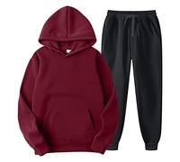 Clau - Sudadera para hombre, talla pequeña, unisex, para entusiastas del aire libre, conjunto deportivo de 2 piezas, conjunto deportivo deportivo para correr, trajes casuales para hombre, 13 g, 3XL