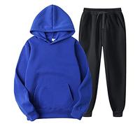 Clau - Sudadera para hombre, talla pequeña, unisex, para entusiastas del aire libre, conjunto deportivo de 2 piezas, conjunto deportivo deportivo para correr, trajes casuales para hombre, 13-e, 3XL