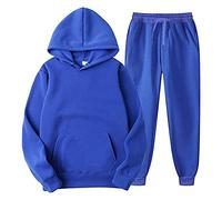 Clau - Sudadera para hombre, talla pequeña, unisex, para entusiastas del aire libre, conjunto deportivo de 2 piezas, conjunto deportivo deportivo para correr, trajes casuales para hombre, 12-azul, XL