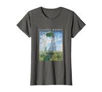 Claude Monet Camiseta Divertida, Arte, sombrilla, impresionismo, Pintura, Hombres, Mujeres, Ropa Divertida, Arte, Regalo, Pintura al óleo Camiseta, Mujer, Asfalto, XXL