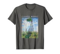 Claude Monet Camiseta Divertida, Arte, sombrilla, impresionismo, Pintura, Hombres, Mujeres, Ropa Divertida, Arte, Regalo, Pintura al óleo Camiseta, Hombre, Asfalto, 5XL