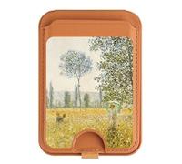 Claude Monet Fields in Spring - Soporte magnético para tarjetas para iPhone 16, 15, 14, 13 Pro Max, multicolor