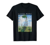 Claude Monet Funny T-Shirt Art Parasol Impresionismo Pintura Hombres Mujeres Ropa Divertida Arte Presente Pintura Al óleo Camiseta