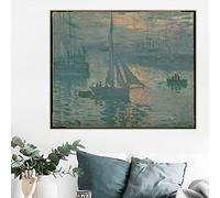 Claude Monet - Kit de pintura por números para adultos, amanecer, marina, kits de pintura para adultos, lienzo, regalos, manualidades para decoración del hogar