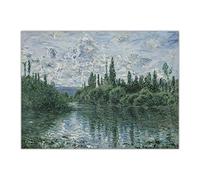 Claude Monet - Kit de pintura por números para adultos, brazo del Sena cerca de Vetheuil, kits de pintura para adultos, lienzo, regalos, manualidades para decoración del hogar