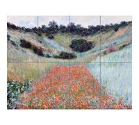Claude Monet Poppy Field In A Hollow Near Giverny XL Giant Panel Poster (8 Sections) Campo Póster