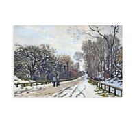 Claude Monet - Póster decorativo para pared, diseño de The Road to The Farm of Saint-Simeon, para bar, restaurante, garaje, cafetería, regalo, sin marco, 20 unidades