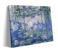Claude Monet-Water Lilies - Pinturas excepcionales - Póster artístico en lienzo decorativo para pared, impresión fotográfica, regalos para el hogar, decoración moderna, 50 x 75 cm
