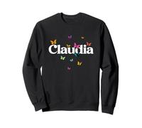 Claudia - Hermoso Nombre de niña con Mariposas Coloridas Sudadera