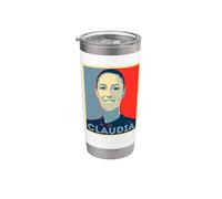 Claudia Sheinbaum México Presidenta Pop Art Vaso térmico de acero inoxidable de doble pared