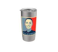 Claudia Sheinbaum México Presidenta Pop Art Vaso térmico de acero inoxidable de doble pared