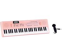 CLAUDIO REIG 54 Keys Electronic Keyboard with Microphone, USB Cable (3XAA Batt.) Colore Rosa