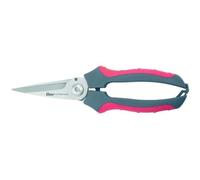 Clauss 18039 8-Inch Titanium Snips with Wire Cutter - Grey/Red